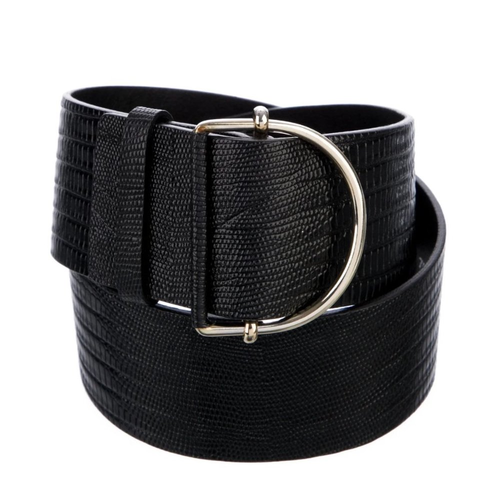 ba&sh Black Textured Belt